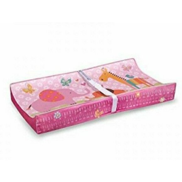 Baby's Journey Measure Me Changing Pad Cover Pink Elephant Ruler Growth - Picture 1 of 4